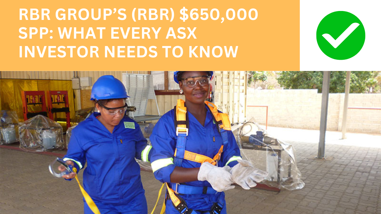 RBR Group’s $650,000 SPP: What Every ASX Investor Needs to Know