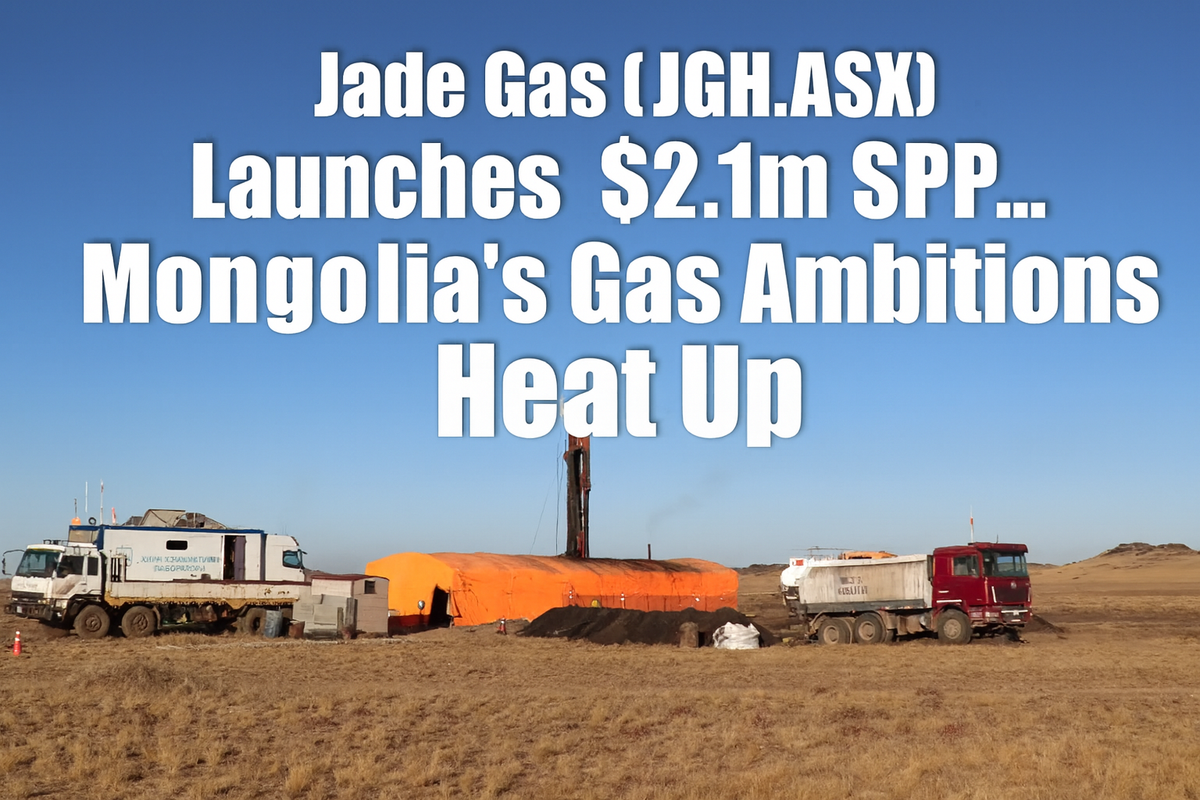 Jade Gas (JGH.ASX) Launches $2.1m SPP… Mongolia’s Gas Ambitions Heat Up